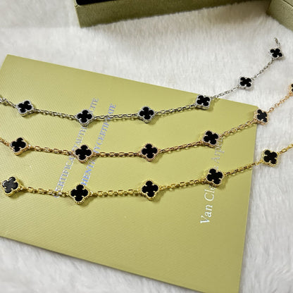 [Miro ]CLOVER 6 MOTIF  ONYXS BRACELET