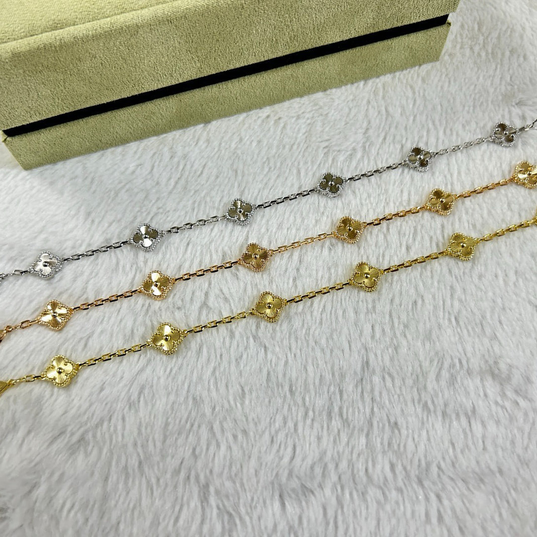 [Miro ]New CLOVER 6 MOTIF DIAMOND BRACELET