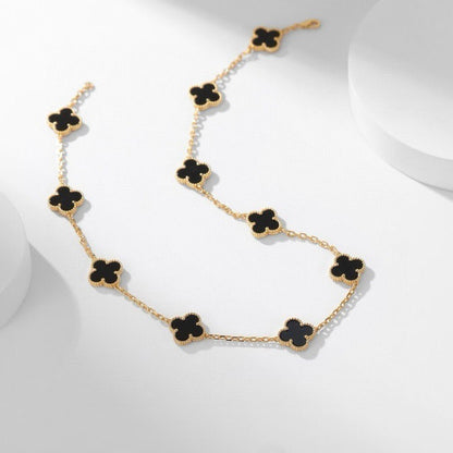 Miro CLOVER 10 MOTIFS ONYX NECKLACE