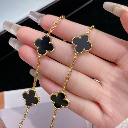 Miro CLOVER 10 MOTIFS ONYX NECKLACE