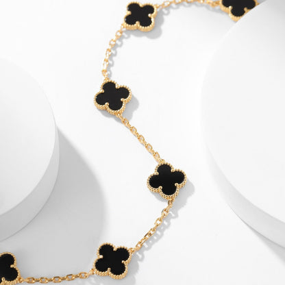 Miro CLOVER 10 MOTIFS ONYX NECKLACE