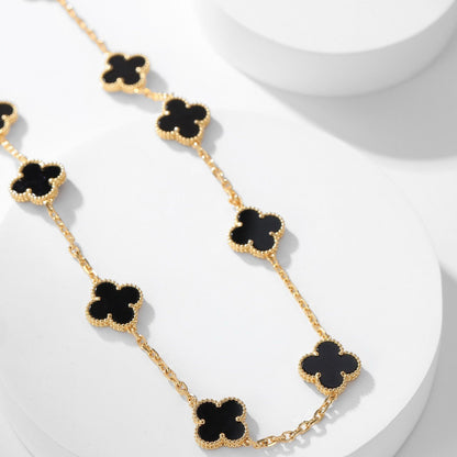 Miro CLOVER 10 MOTIFS ONYX NECKLACE