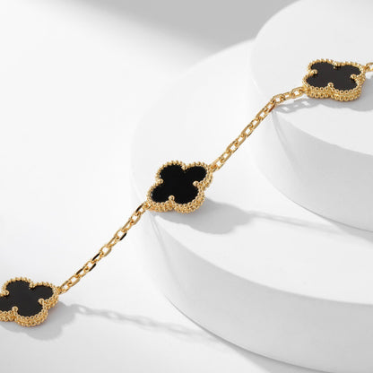 Miro CLOVER 10 MOTIFS ONYX NECKLACE