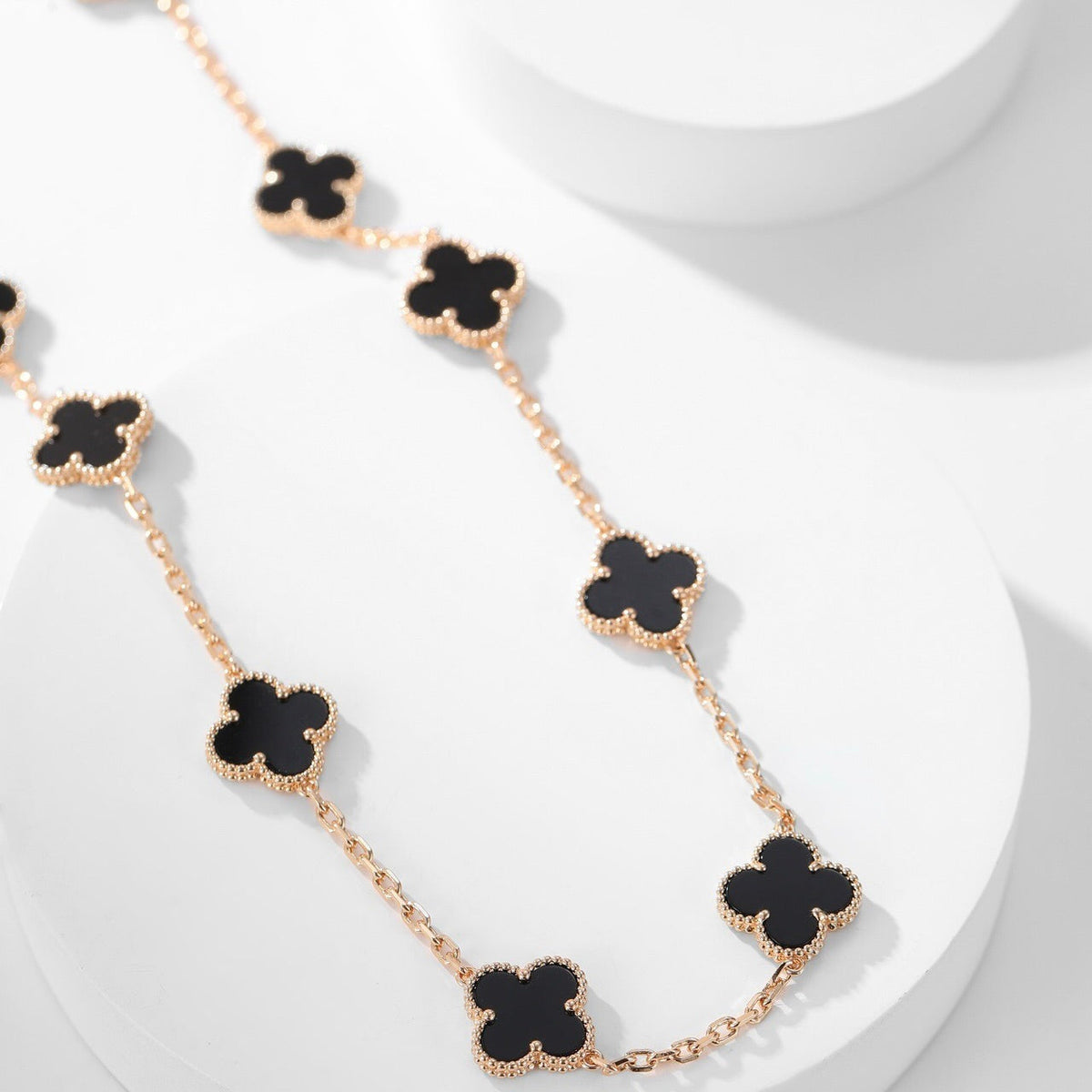 Miro CLOVER 10 MOTIFS ONYX NECKLACE