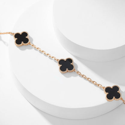 Miro CLOVER 10 MOTIFS ONYX NECKLACE