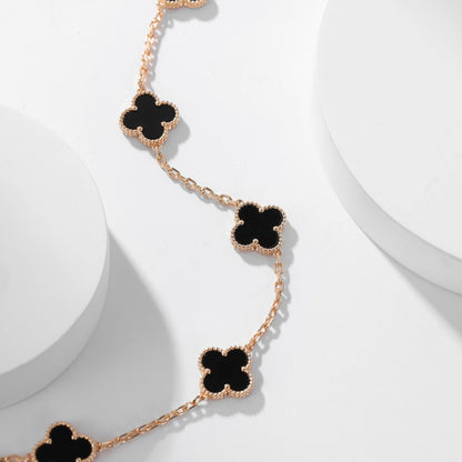 Miro CLOVER 10 MOTIFS ONYX NECKLACE