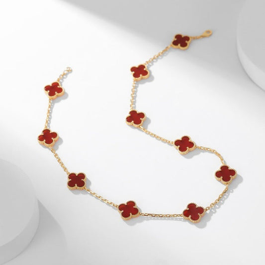 Miro CLOVER 10 MOTIFS CARNELIAN NECKLACE