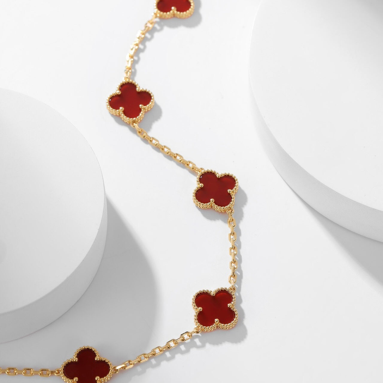 Miro CLOVER 10 MOTIFS CARNELIAN NECKLACE