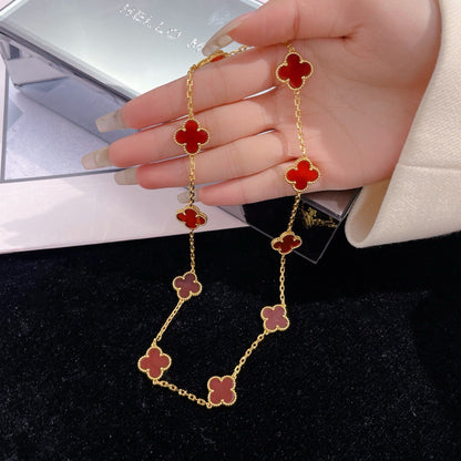 Miro CLOVER 10 MOTIFS CARNELIAN NECKLACE