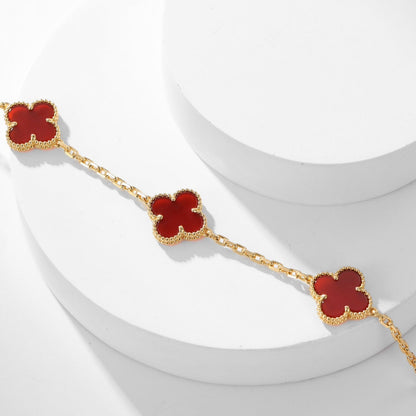 Miro CLOVER 10 MOTIFS CARNELIAN NECKLACE