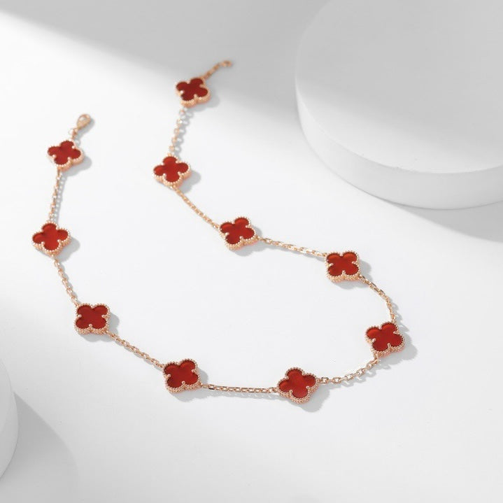 Miro CLOVER 10 MOTIFS CARNELIAN NECKLACE