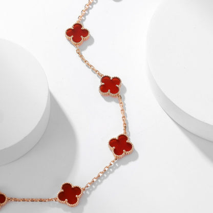 Miro CLOVER 10 MOTIFS CARNELIAN NECKLACE