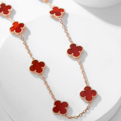Miro CLOVER 10 MOTIFS CARNELIAN NECKLACE