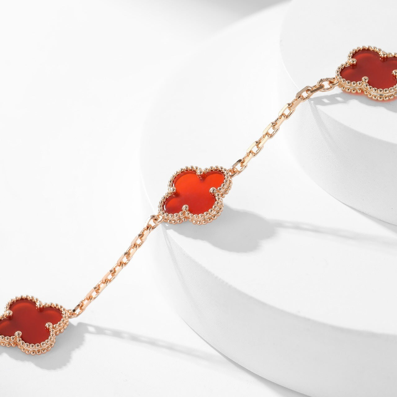 Miro CLOVER 10 MOTIFS CARNELIAN NECKLACE