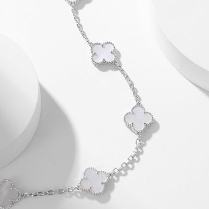 Miro CLOVER 10 MOTIFS WHITE MOTHER OF PEARL NECKLACE