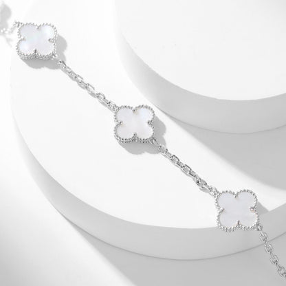 Miro CLOVER 10 MOTIFS WHITE MOTHER OF PEARL NECKLACE