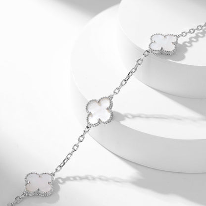 Miro CLOVER 10 MOTIFS WHITE MOTHER OF PEARL NECKLACE