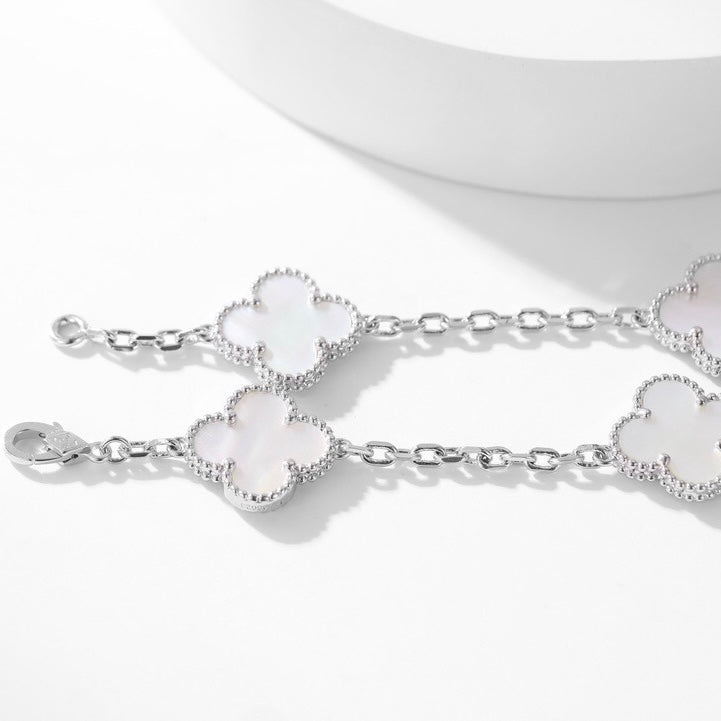 Miro CLOVER 10 MOTIFS WHITE MOTHER OF PEARL NECKLACE