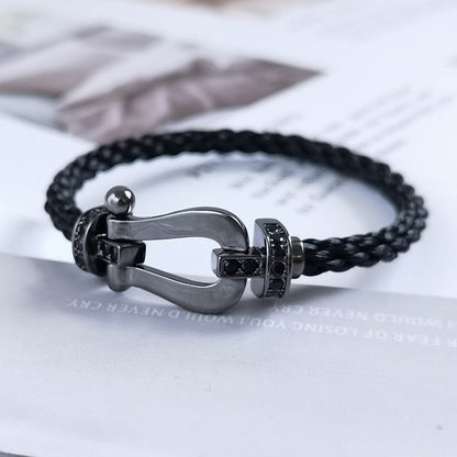 Miro FORCE LARGE SERIES HORSESHOE BLACK SAMURAI BRACELET