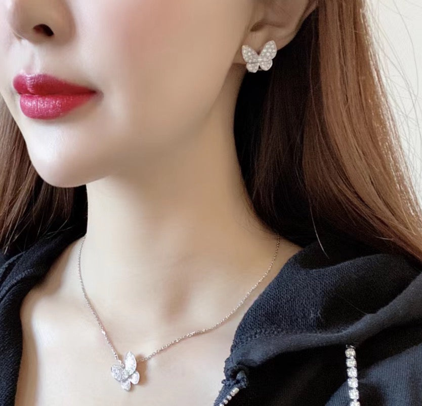 Miro BUTTERFLY ALL DIAMOND EARRINGS