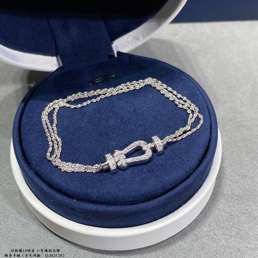 Miro FORCE SMALL HORSESHOE  DIAMOND CHAIN ROPE BRACELET
