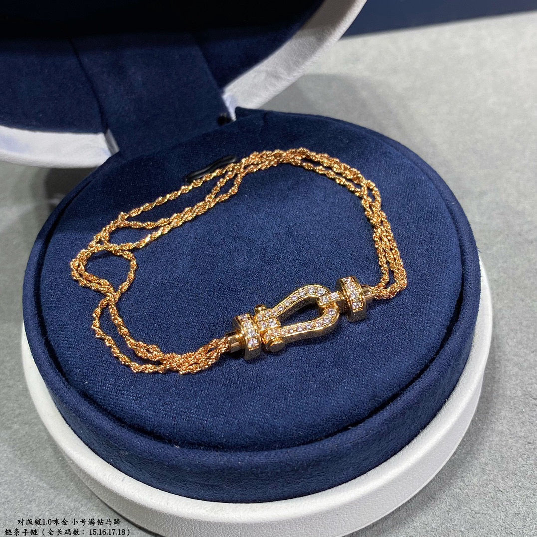 Miro FORCE SMALL HORSESHOE  DIAMOND CHAIN ROPE BRACELET