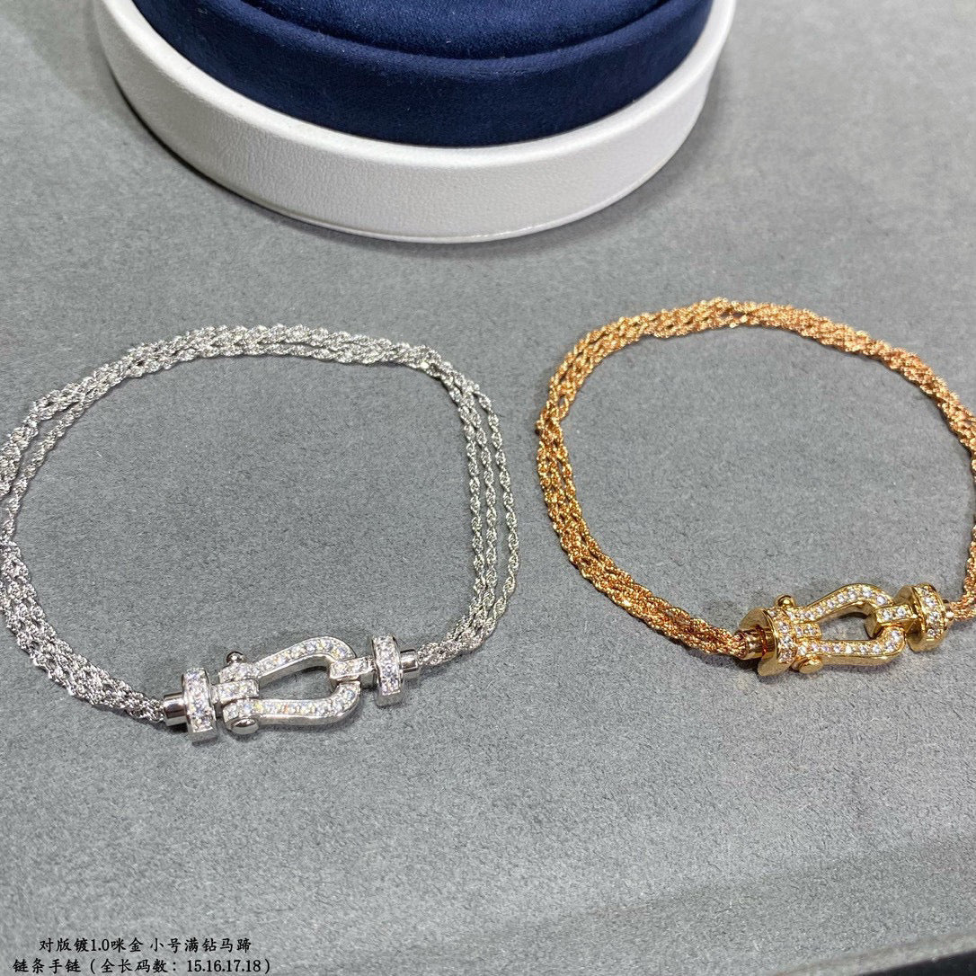 Miro FORCE SMALL HORSESHOE  DIAMOND CHAIN ROPE BRACELET