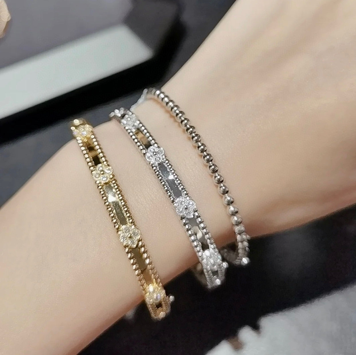 Miro CLOVER BRACELET 4MM DIAMONDS