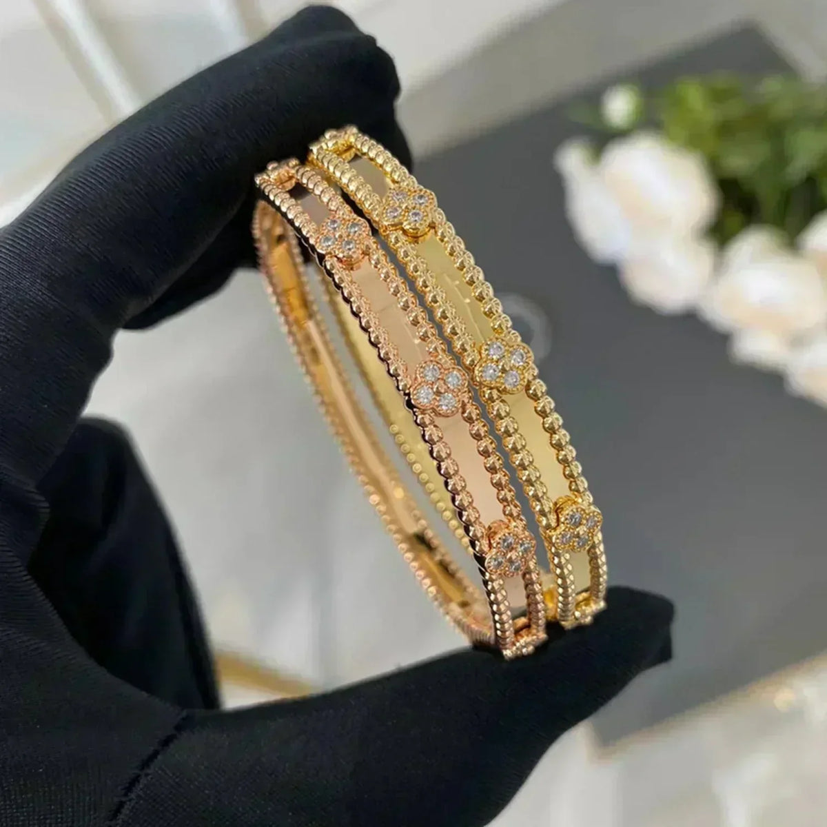 Miro CLOVER BRACELET 4MM DIAMONDS