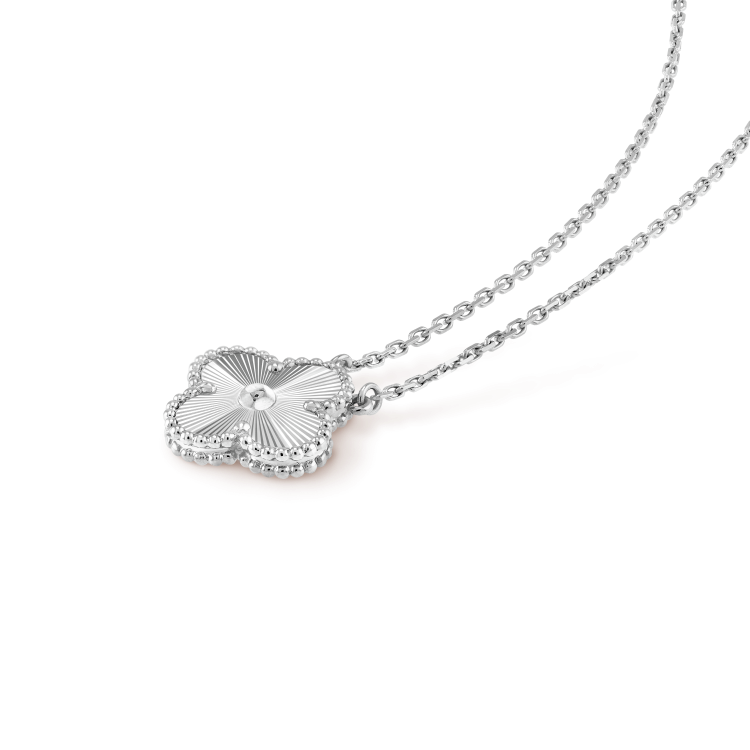Miro CLOVER 15MM LASER NECKLACE SILVER