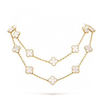 Miro CLOVER 20 MOTIFS WHITE MOP NECKLACE