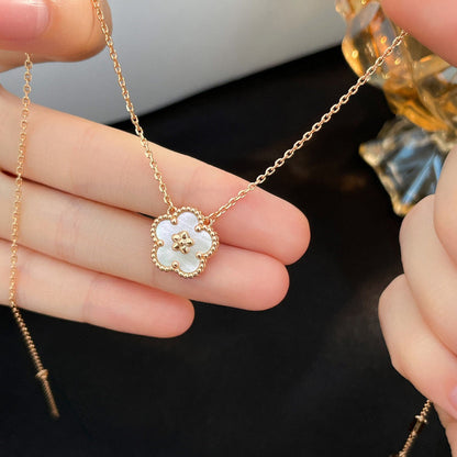 Miro LUCKY  WHITE MOP  PLUM BLOSSOM NECKLACE