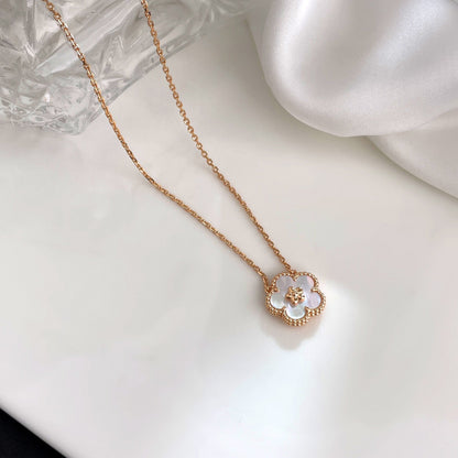 Miro LUCKY  WHITE MOP  PLUM BLOSSOM NECKLACE