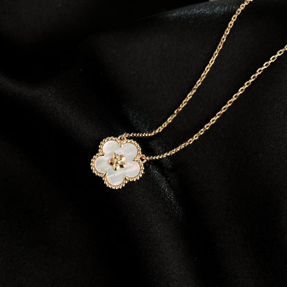 Miro LUCKY  WHITE MOP  PLUM BLOSSOM NECKLACE
