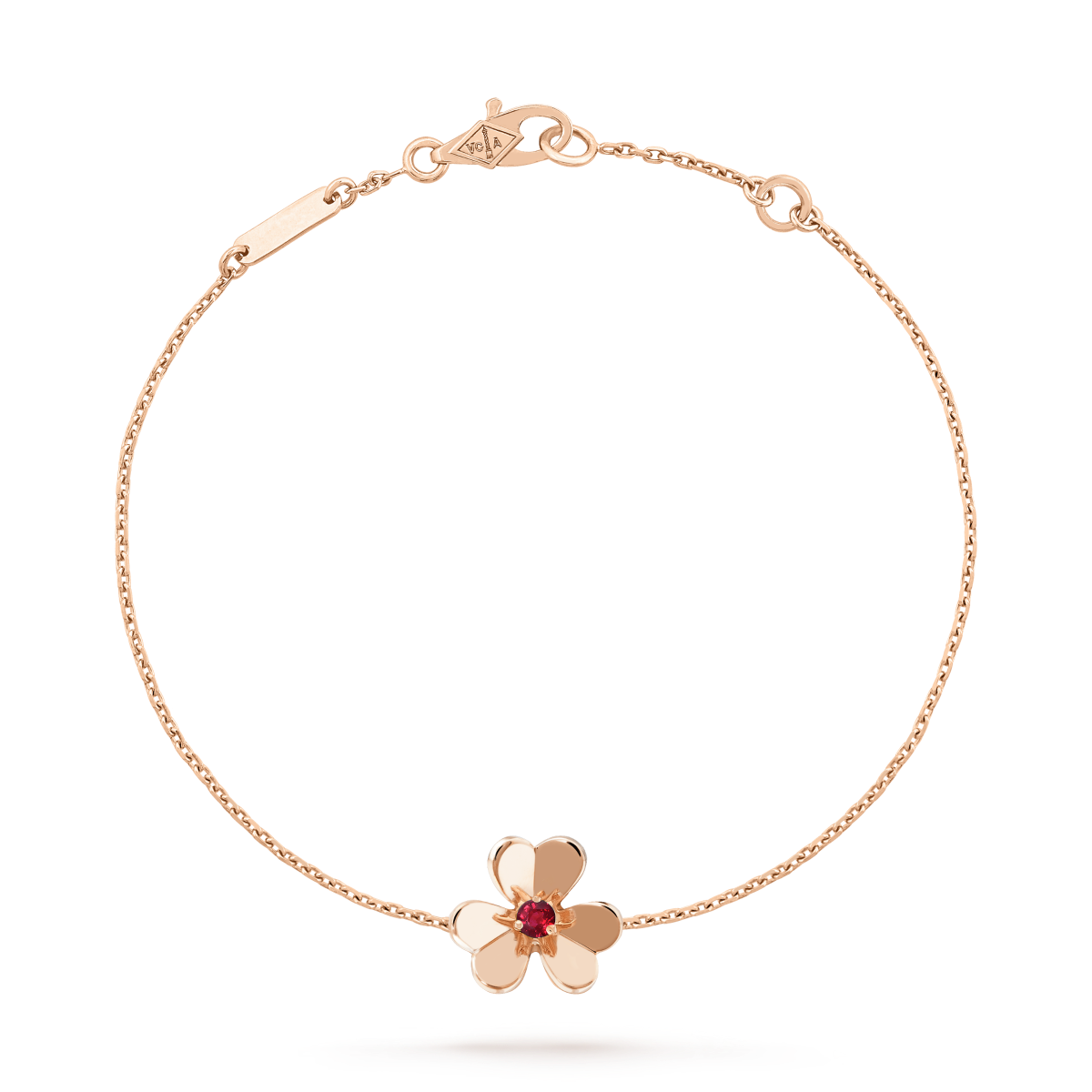 Miro FRIVOLE GOLD FLOWER PINK MALACHITE BRACELET