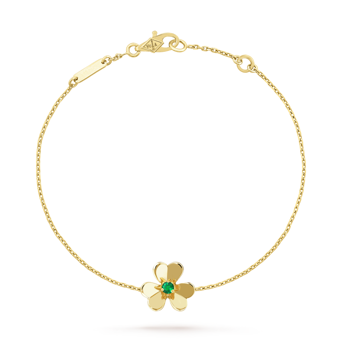 Miro FRIVOLE GOLD FLOWER PINK MALACHITE BRACELET