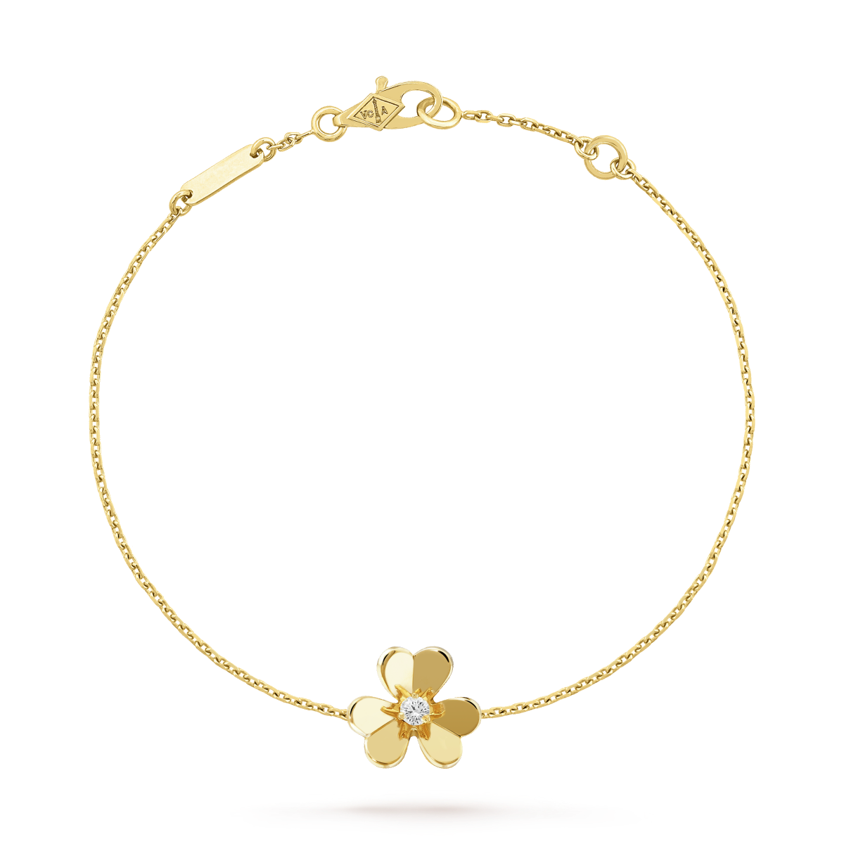 Miro FRIVOLE GOLD FLOWER PINK MALACHITE BRACELET