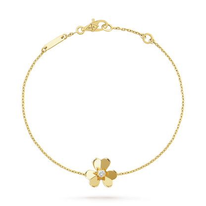 Miro FRIVOLE GOLD FLOWER PINK MALACHITE BRACELET