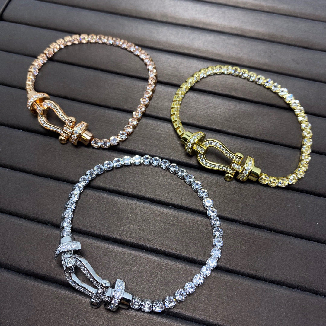 Miro FORCE  LARGE HORSESHOE FULL DIAMOND TENNIS BRACELET