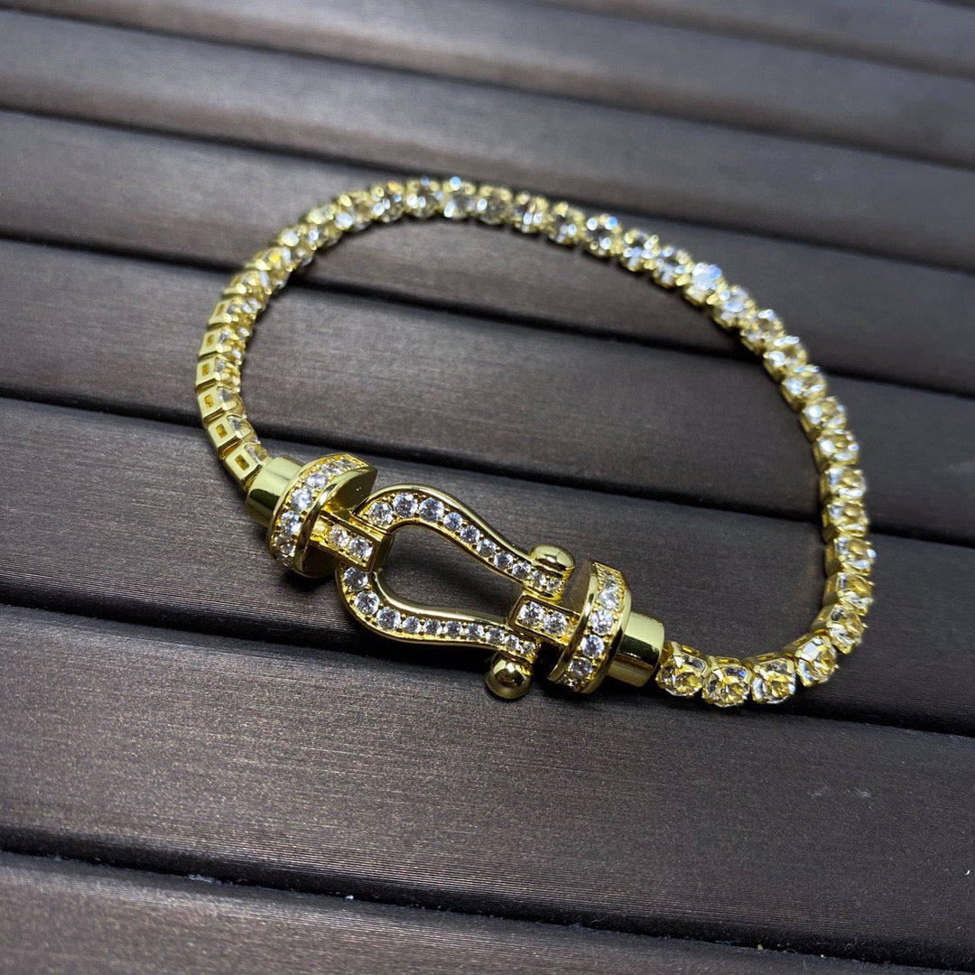 Miro FORCE  LARGE HORSESHOE FULL DIAMOND TENNIS BRACELET
