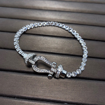 Miro FORCE  LARGE HORSESHOE FULL DIAMOND TENNIS BRACELET