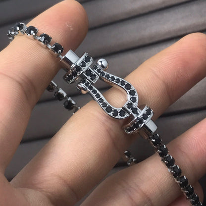 Miro FORCE  LARGE HORSESHOE FULL DIAMOND TENNIS BRACELET