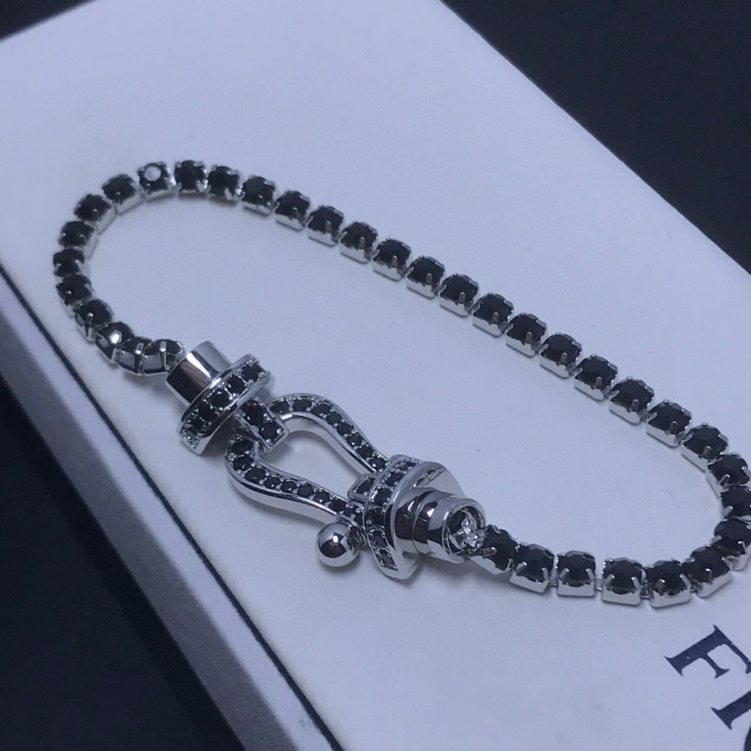 Miro FORCE  LARGE HORSESHOE FULL DIAMOND TENNIS BRACELET