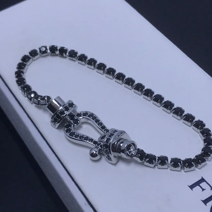 Miro FORCE  LARGE HORSESHOE FULL DIAMOND TENNIS BRACELET