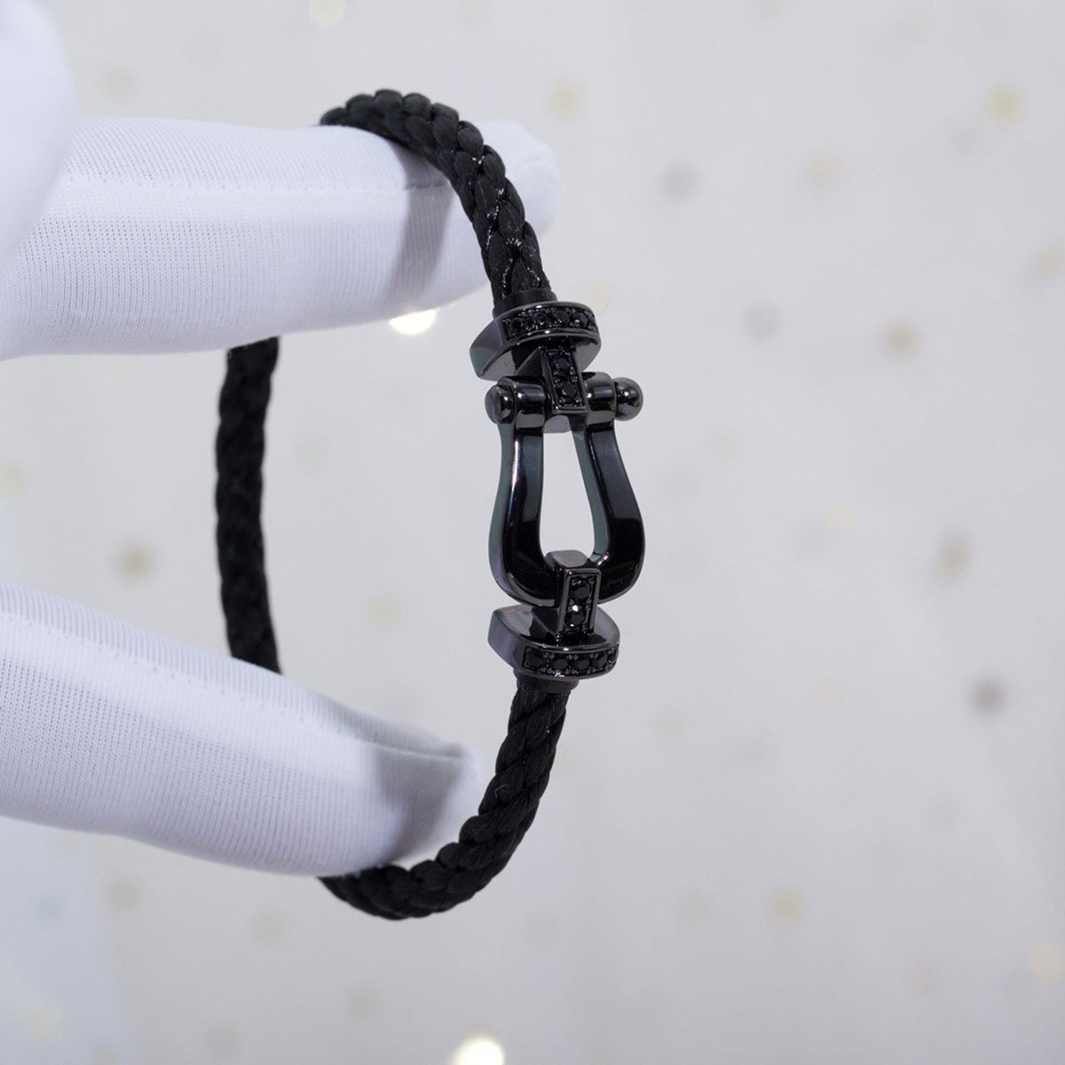 Miro FORCE LARGE SERIES HORSESHOE BLACK SAMURAI BRACELET
