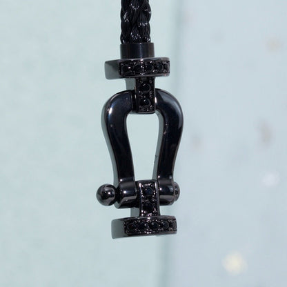 Miro FORCE LARGE SERIES HORSESHOE BLACK SAMURAI BRACELET