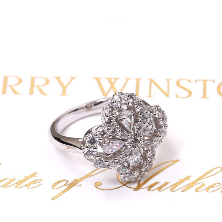 Miro LOOP RING FULL MOTIF DIAMOND 16MM SILVE