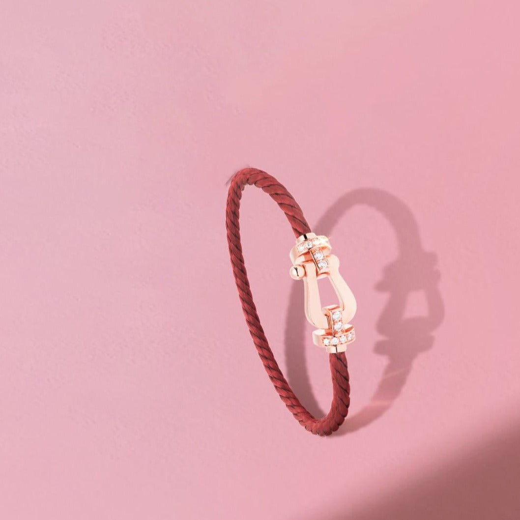Miro FORCE 10 HALF DIAMOND PINK GOLD RED CORDERI LARGE AND MEDIUM MODEL