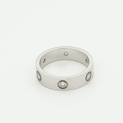 Miro LOVE RING 5.5MM 6 DIAMONDS SILVER