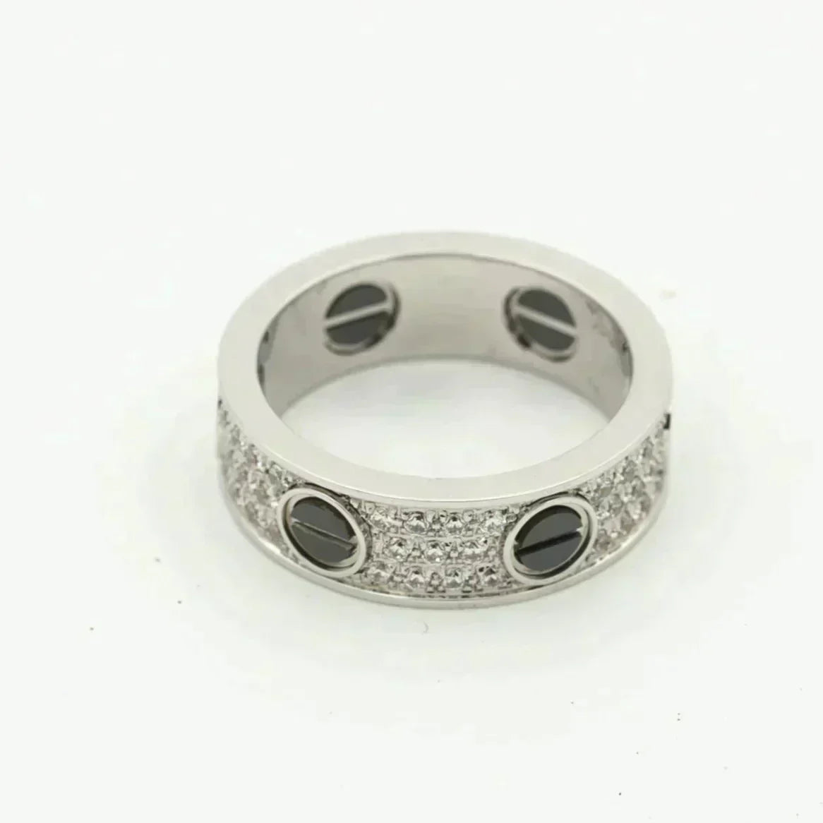 ミロ ラブリング 5.5MM ダイヤモンド パヴェ セラミック